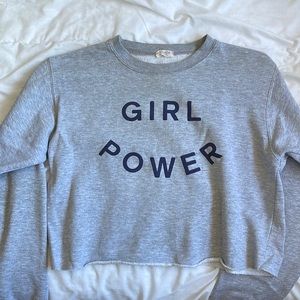 Girl Power Cropped Crewneck